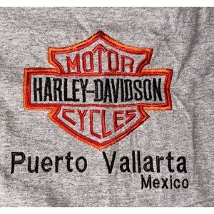 Harley-Davidson Gray T-Shirt Puerto Vallarta Mexico Logo XL Yazbek